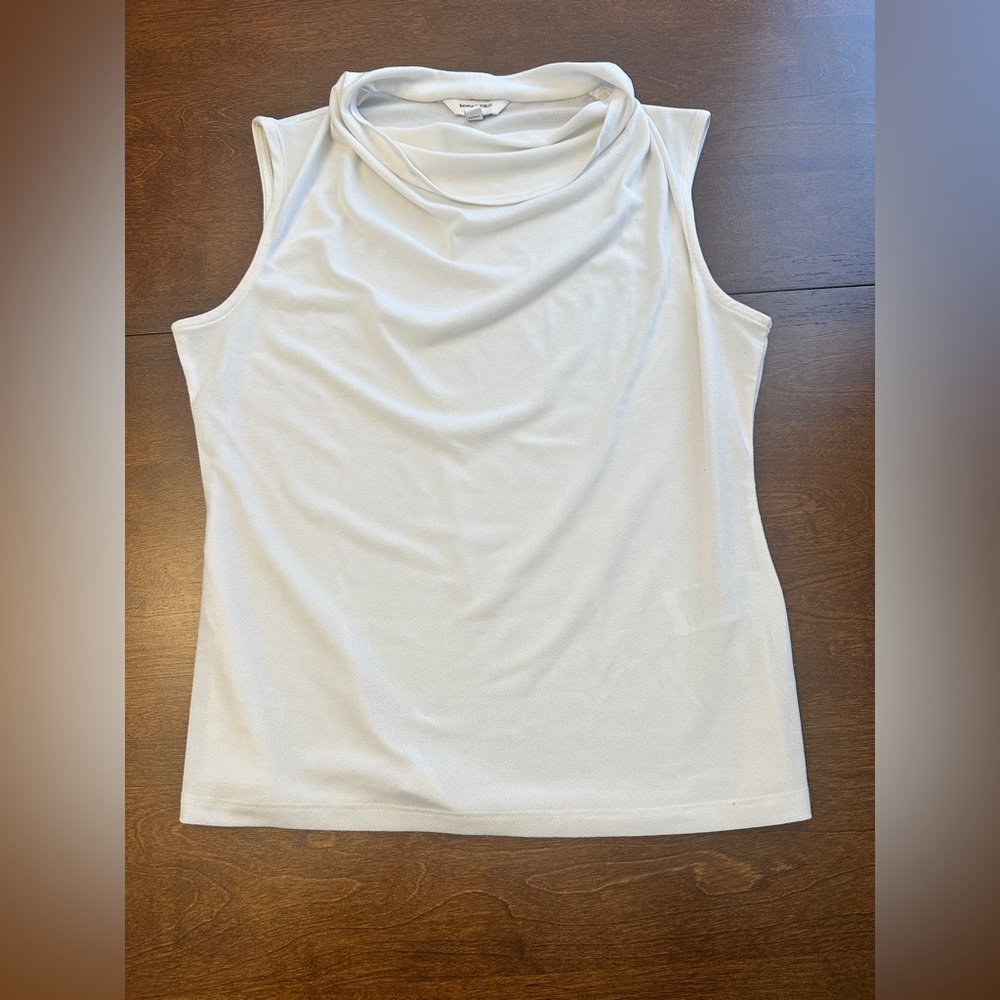 Banana Republic White Cowl Neck Tank Top